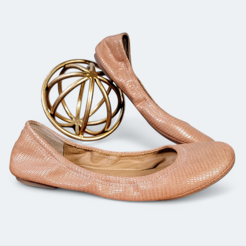 Lucky Brand Emmie Light Brown Leather Ballet Flats Size 10